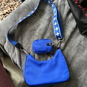 BP + Wildfang blue cross body bag/purse